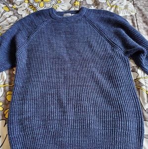 Blue marled chunky sweater